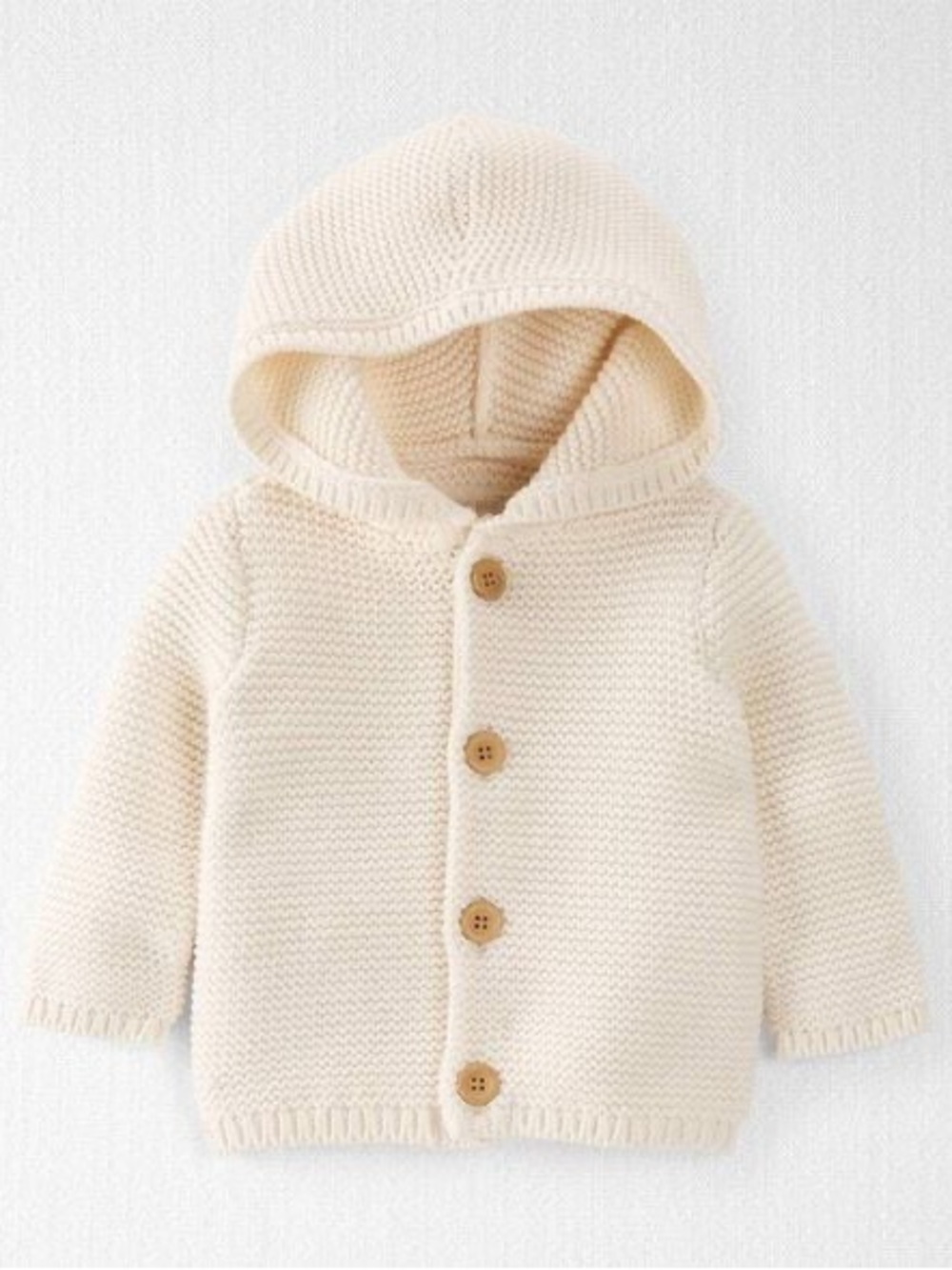 Little Planet Baby Organic Cotton Signature Stitch Cardigan, Cream, 3 Month NWOT